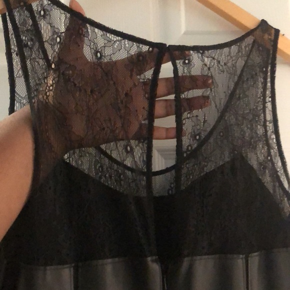 Aidan Mattox black midi dress